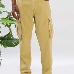 The Roadster Lifestyle Co MenPure Cotton Relaxed Fit Mid Rise Cargo Jeans-image-37