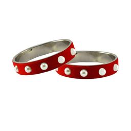 Vidhya Kangan Red Brass Bangles-image-35