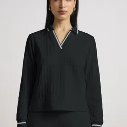 Muvazo Shirt Collar Long Sleeves Sweatshirt With Trouser-picture-46