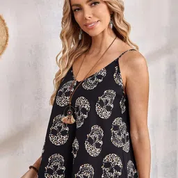 Stylecast X Kotty Women Graphic Printed Shoulder Straps Cotton A-Line Top-image-68