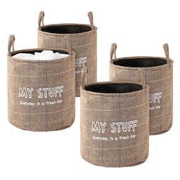 Kuber Industries Khaki Set of 4 Regular Multi-Utility Organisers-30
