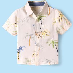 CrayonFlakes Boys Floral Opaque Printed Casual Shirt-image-99