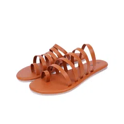 WZAYA Women Strappy One Toe Flats-image-1