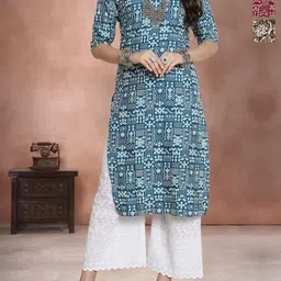 Anouk Rustic Women Pack of 3 Ethnic Motifs Printed Crepe Kurtas-image-54