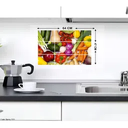 LANSTICK Red & Green Vegetable Self Adhesive Wall Sticker-15