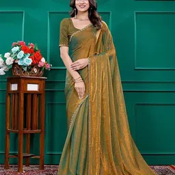 AVANTIKA FASHION Women Embellished Border Organza Saree-image-85