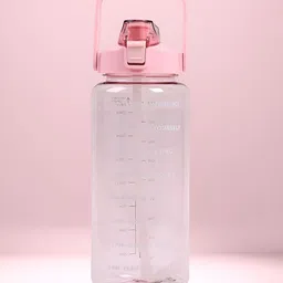 ReeQ Pink & White Typography Printed Water Bottle - 2000ml-15