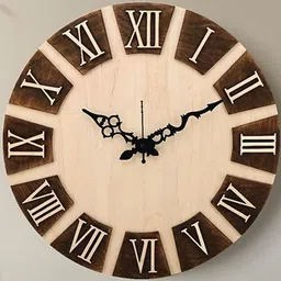 Myntra Elegant Homes Big Size Wooden Round Shape 14 Inch Silent Wall Clock-picture-40