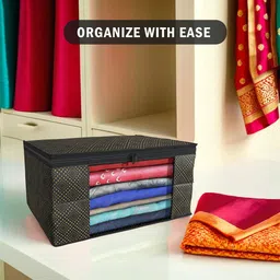 Kuber Industries Black Set of 4 Regular Drawer Organiser Organisers image 3