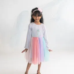 A Little Fable Girls Embellished Fit & Flare Dress-image-41