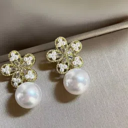 ONUYX women Floral Studs Earrings-12