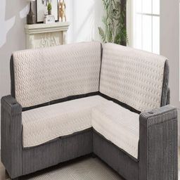 Fashion Throw Beige Striped Velvet Sofa Cover-picture-45