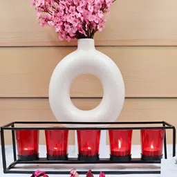 HOSLEY Black & Red Candle Holder-image-43