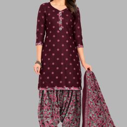 shree jeenmata collection Geometric Printed Pure Cotton Unstitched Dress Material-image-48