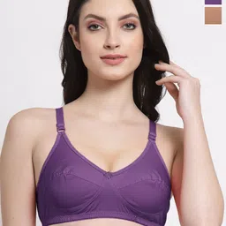 SHYAM SONS FLAIR Women Pack of 2 Full Coverage Non Padded Bra-picture-29