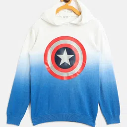 JWAAQ Kids Printed Hooded Pullover Cotton Sweater-image-47