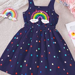 LULU & SKY Polka Dot Print Fit & Flare Dress-image-54