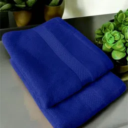 Triani 2Pcs Blue Bamboo Hypoallergic Odor-Resistant Quick-Dry 450-GSM Hand Towels-10