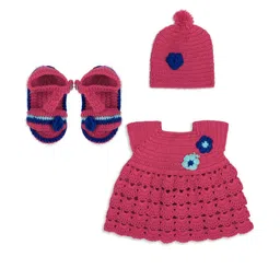 deva creation Magenta Wool Jumper Dress-picture-53