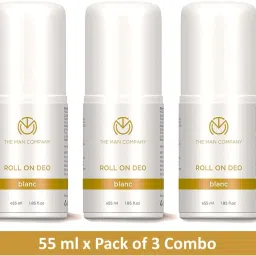 the man company BLANC Roll On Deo for Men, Pack of 3, 55ml each Deodorant Roll-on-For Men image 2