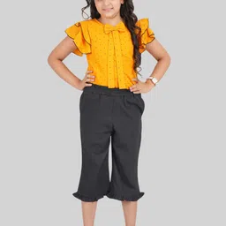 BEING NAUGHTY Girls Printed Short Sleeves Top With Capris-2