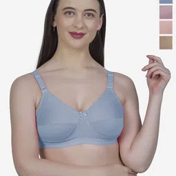 SHYAM SONS FLAIR Pack of 4 Full Coverage Non Padded All Day Comfort Minimizer Bra-image-23