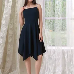 Myshka Girls Shoulder Strap Fit & Flare Midi Dress-image-9
