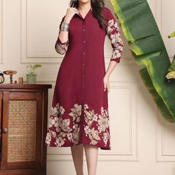 Claura Women Floral Printed Maxi Midi Dress-image-79