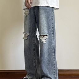 StyleCast x Revolte Men Straight Fit Slash Knee Light Fade Stretchable Jeans-image-18