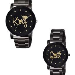 Skylark Unisex Stainless Steel Bracelet Style Straps Analogue Watch Kinqqueenmetal22-picture-16