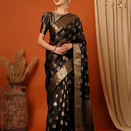 KALINI Pure Silk Woven Design Zari Kanjeevaram Saree-40