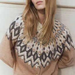 H&M Printed Round Neck Cardigan-image-18