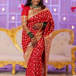 QENY Woven Design Zari Banarasi Saree-55