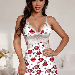 XPIOX Satin Baby Doll with High-Low-image-39