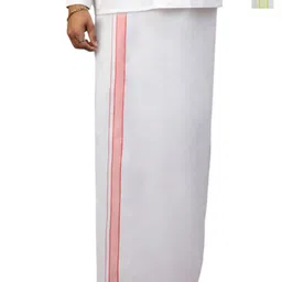 Ramraj Men Pack Of 2 Solid Dhotis With Border-6