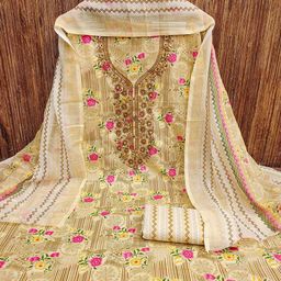 MANVAA Embellished Unstitched Dress Material-picture-1