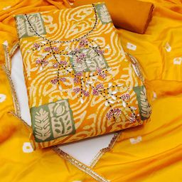 KALINI Printed Pure Silk Unstitched Dress Material-image-12