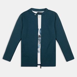 CAVIO Boys Solid zipper Jacket & Printed T-Shirt-46