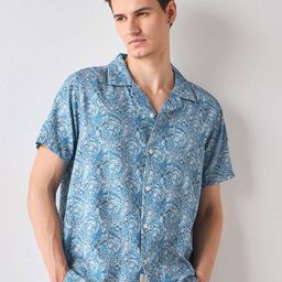 Red Flame Men Floral Printed Casual Shirt-image-47