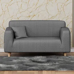 Myntra Elegant Homes Grey Polyester 1 Piece Sofa Cover With Arms-13