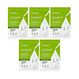 Twasa Set Of 5 Niacinamide Sheet Mask For Acne - 20 g Each-4