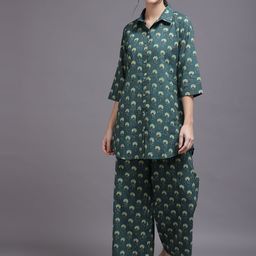 Libas Floral Printed Spread Collar Kurti With Palazzo-picture-11