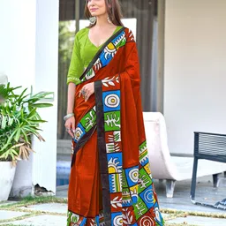 Munir Printed Pure Cotton Bagru Saree-41