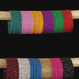 NMII Set Of 144 Zari Work Bangles-92