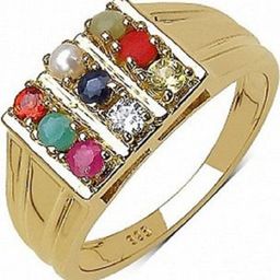 GenZcomplex Multi Brass Crystals Finger Ring-47