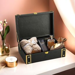 Kuber Industries Black & Gold-Toned 2 Pieces Jewellery Organisers With Lock-14