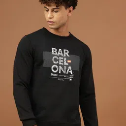 Richlook Men Printed Round Neck Pullover Sweatshirt-image-79