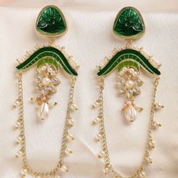 KARATCART Gold-Plated Drop Earrings-picture-40