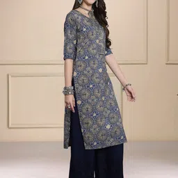 anouk rustic HERE&NOW Selection Of 2 Abstract Printed Round Neck Straight Kurtas image 2