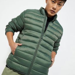 max Men Striped Polyester Puffer Jacket-26